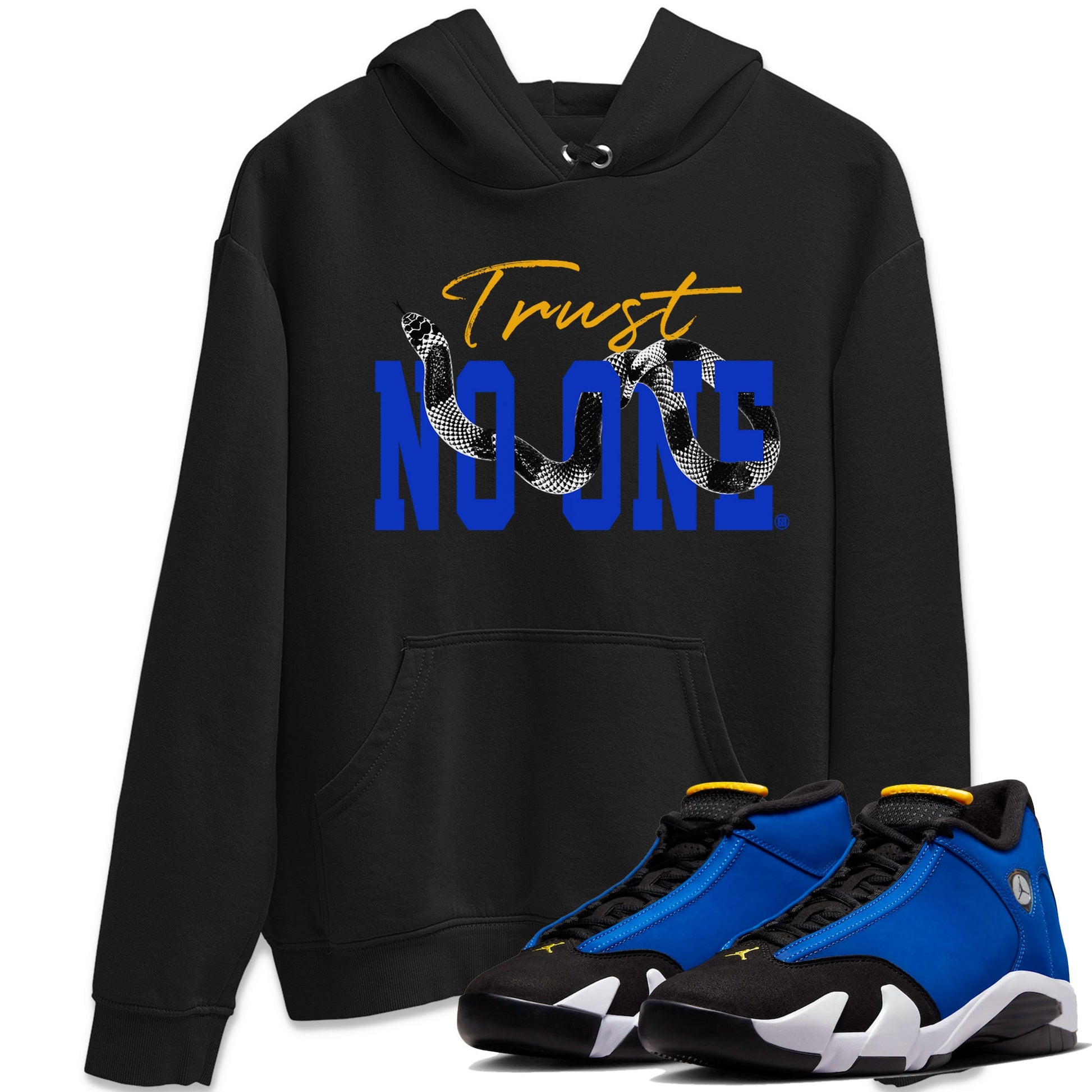 Air Jordan 14 Laney Sneaker Match Tees Trust No One Sneaker Tees Jordan 14 Laney Sneaker Release Tees Unisex Shirts Black 1
