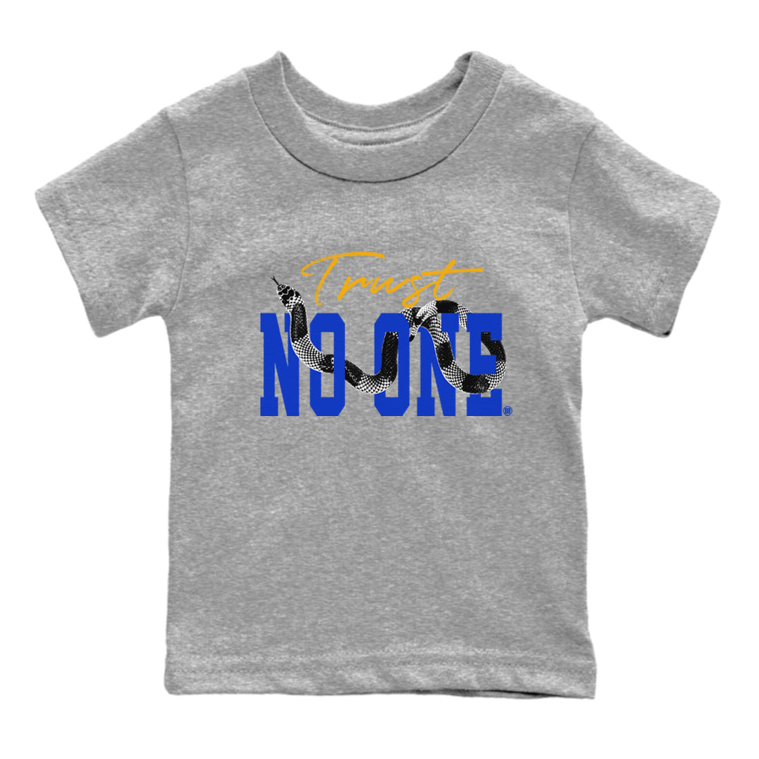 Air Jordan 14 Laney Sneaker Match Tees Trust No One Sneaker Tees Jordan 14 Laney Sneaker Release Tees Kids Shirts Heather Grey 2