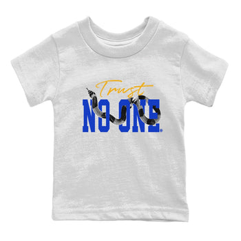Air Jordan 14 Laney Sneaker Match Tees Trust No One Sneaker Tees Jordan 14 Laney Sneaker Release Tees Kids Shirts White 2