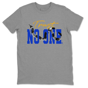 Air Jordan 14 Laney Sneaker Match Tees Trust No One Sneaker Tees Jordan 14 Laney Sneaker Release Tees Unisex Shirts Heather Grey 2