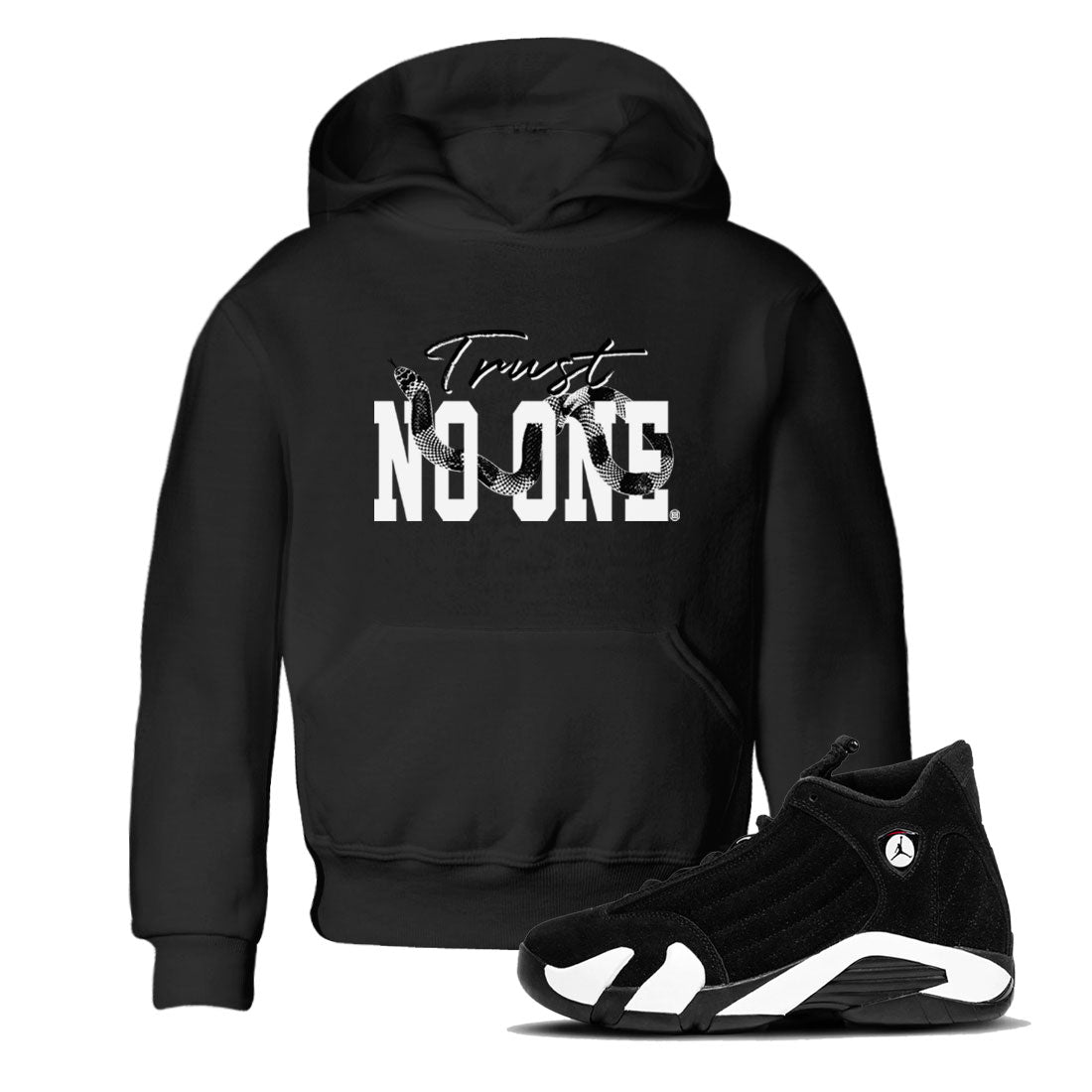 14s Panda shirt to match jordans Trust No One sneaker match tee Air Jordan 14 Panda AJ14 Black White SNRT Sneaker Tees baby toddler Black 1 cotton Shirt