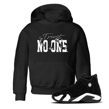 14s Panda shirt to match jordans Trust No One sneaker match tee Air Jordan 14 Panda AJ14 Black White SNRT Sneaker Tees baby toddler Black 1 cotton Shirt