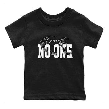 14s Panda shirt to match jordans Trust No One sneaker match tee Air Jordan 14 Panda AJ14 Black White SNRT Sneaker Tees baby toddler Black 2 cotton Shirt