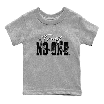 14s Panda shirt to match jordans Trust No One sneaker match tee Air Jordan 14 Panda AJ14 Black White SNRT Sneaker Tees baby toddler Heather Grey 2 cotton Shirt