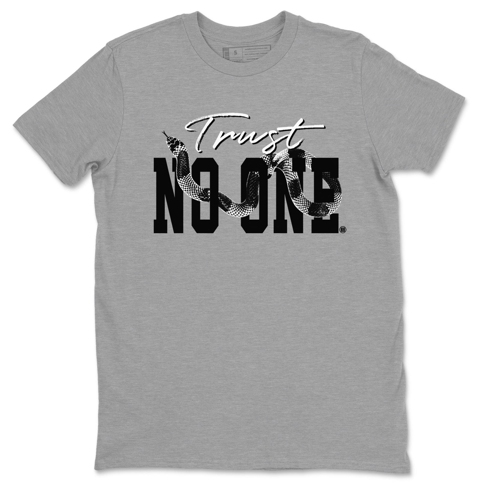 14s Panda shirt to match jordans Trust No One sneaker match tee Air Jordan 14 Panda AJ14 Black White SNRT Sneaker Tees unisex cotton Heather Grey 2 crew neck shirt