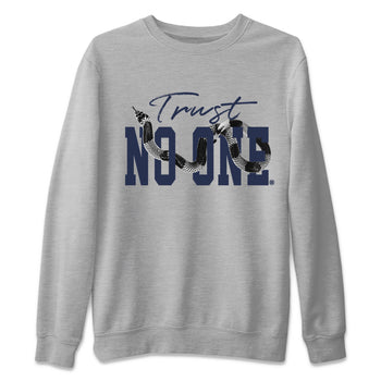 Air Jordan 5 Retro Midnight Navy shirt to match jordans Trust No One sneaker tees Air Jordan 5 Midnight Navy SNRT Sneaker Release Tees Unisex Heather Grey 2 T-Shirt