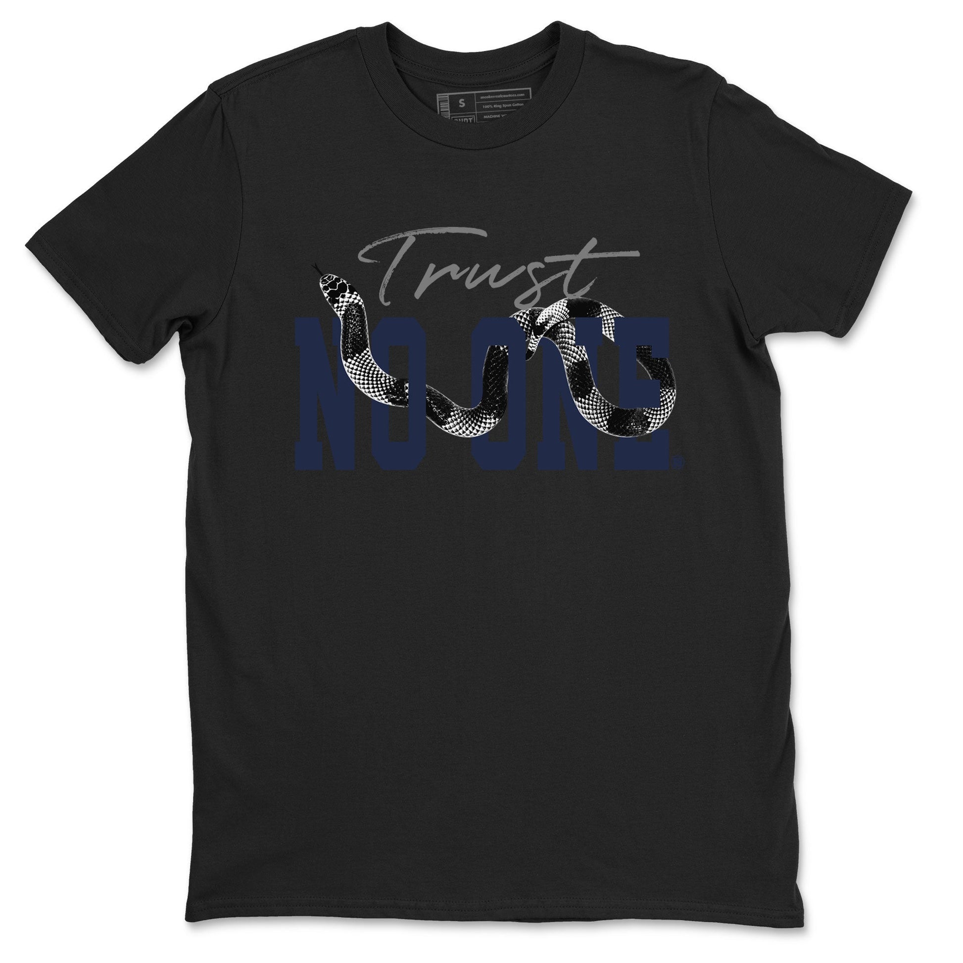 Air Jordan 5 Retro Midnight Navy shirt to match jordans Trust No One sneaker tees Air Jordan 5 Midnight Navy SNRT Sneaker Release Tees Unisex Black 2 T-Shirt