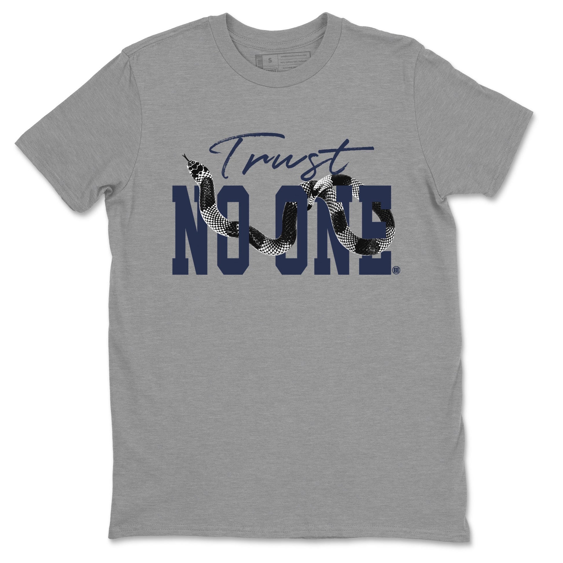 Air Jordan 5 Retro Midnight Navy shirt to match jordans Trust No One sneaker tees Air Jordan 5 Midnight Navy SNRT Sneaker Release Tees Unisex Heather Grey 2 T-Shirt