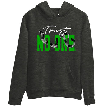 Air Jordan 5 Retro Lucky Green shirt to match jordans Trust No One sneaker tees streetwear brand Air Jordan 5 Lucky Green SNRT Sneaker Release Tees unisex cotton Charcoal Heather 2 crew neck shirt