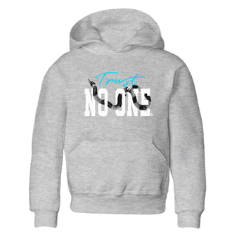 9s Powder Blue shirt to match jordans Trust No One sneaker tees Air Jordan 9 Powder Blue SNRT sneaker release tees baby toddler Heather Grey 2 cotton Shirt