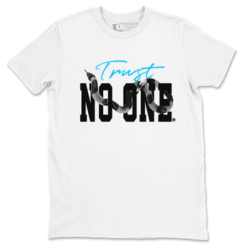 9s Powder Blue shirt to match jordans Trust No One sneaker tees Air Jordan 9 Powder Blue SNRT Sneaker Release Tees unisex cotton White 2 crew neck shirt