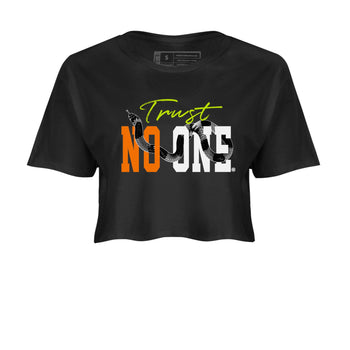 Dunk Mid Premium shirt to match jordans Trust No One sneaker tees Special Halloween Costume Dunk Mid Halloween SNRT Sneaker Tees Black 2 Crop T-Shirt