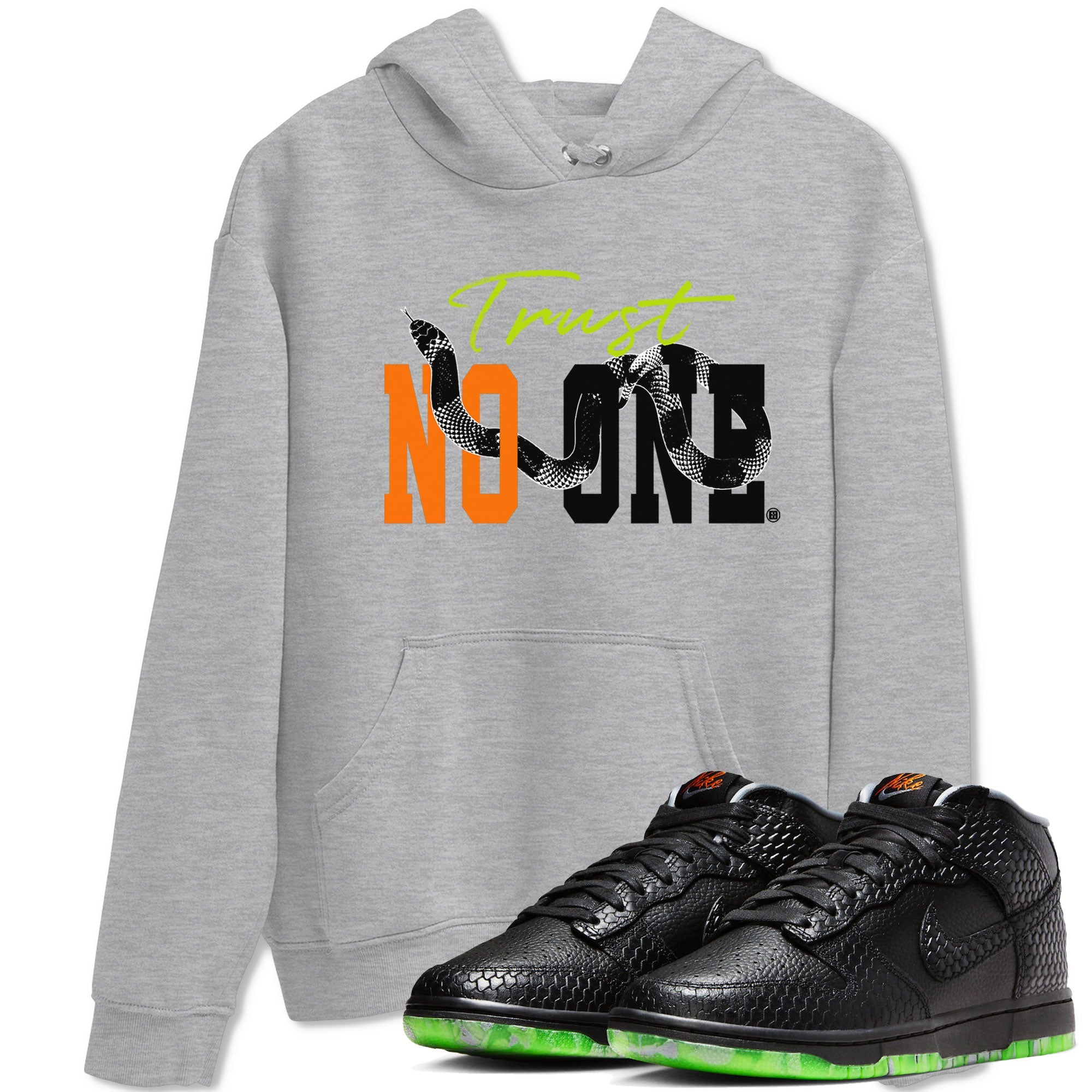 Dunk Mid Premium shirt to match jordans Trust No One sneaker tees Special Halloween Costume Dunk Mid Halloween SNRT Sneaker Tees Unisex Heather Grey 1 T-Shirt