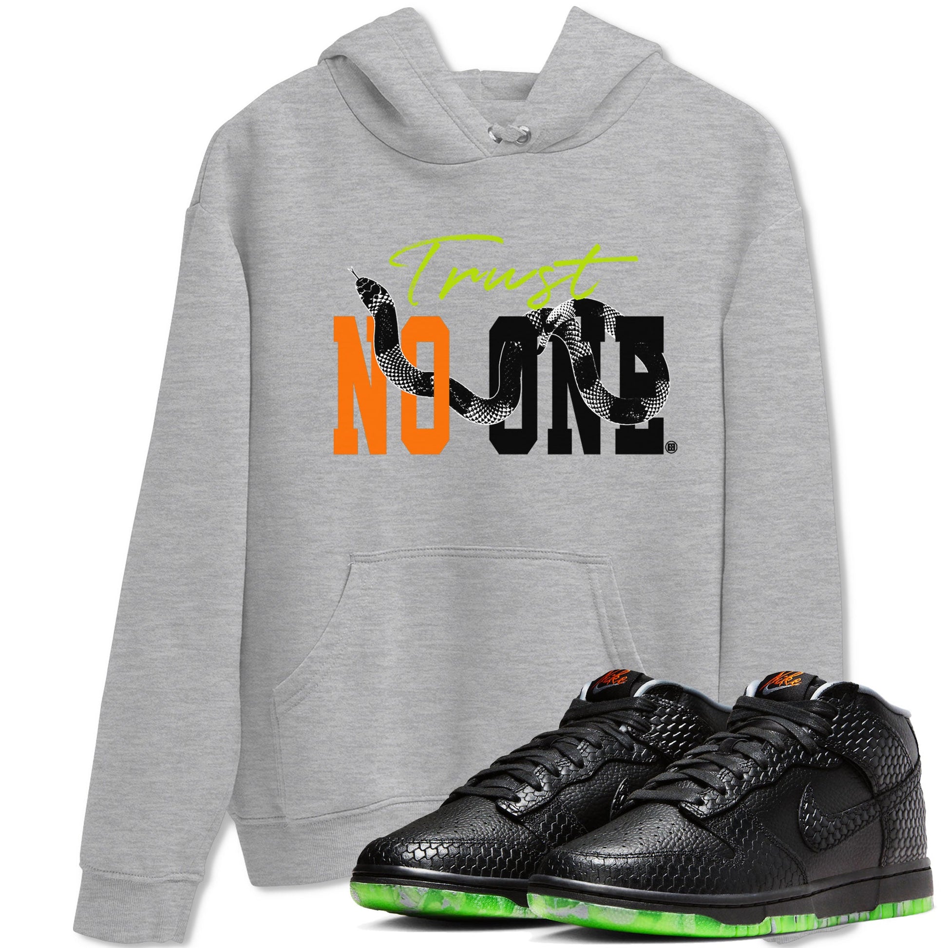 Dunk Mid Premium shirt to match jordans Trust No One sneaker tees Special Halloween Costume Dunk Mid Halloween SNRT Sneaker Tees Unisex Heather Grey 1 T-Shirt