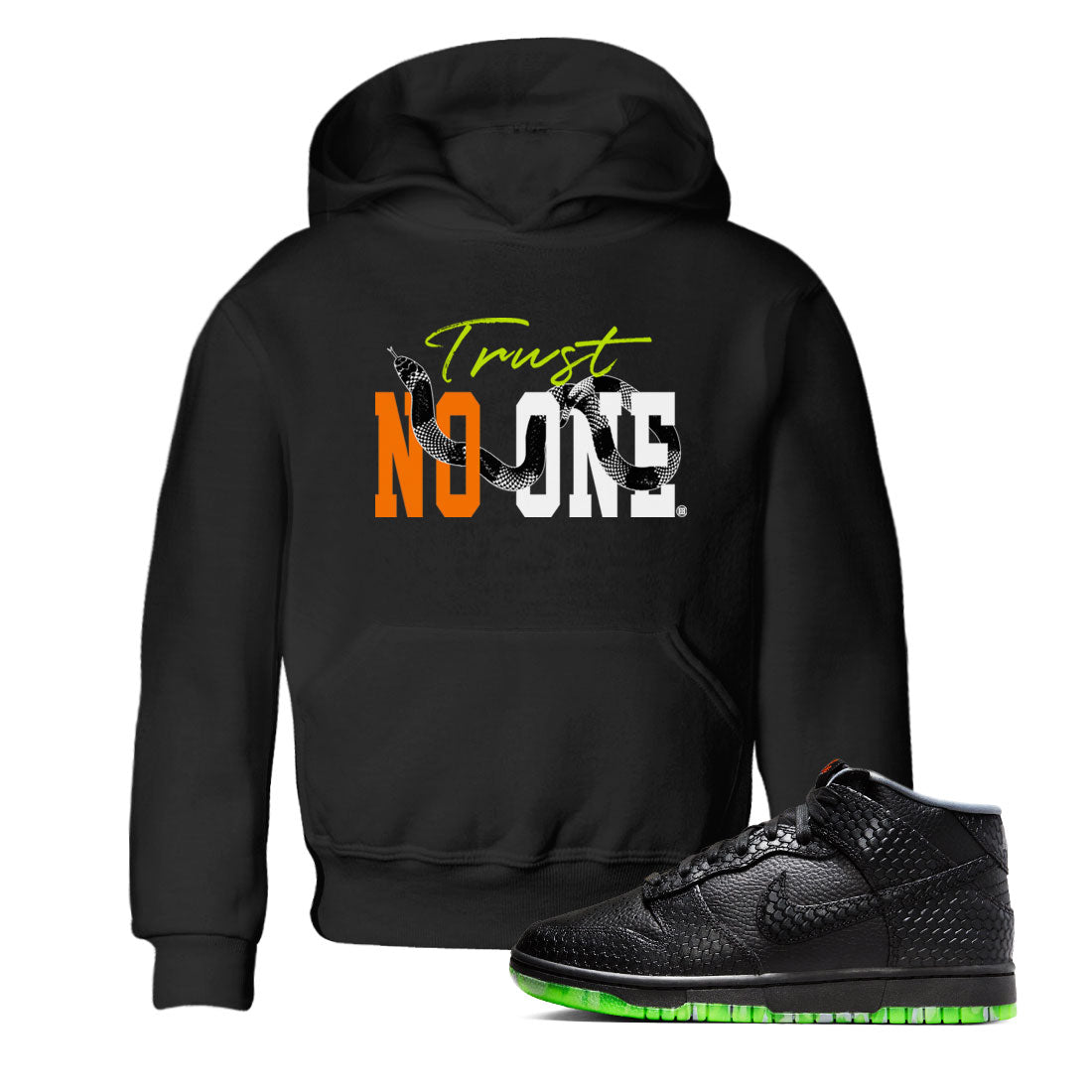 Dunk Mid Premium shirt to match jordans Trust No One sneaker tees Special Halloween Costume Dunk Mid Halloween SNRT Sneaker Tees Baby Toddler Black 1 T-Shirt