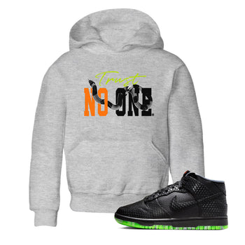 Dunk Mid Premium shirt to match jordans Trust No One sneaker tees Special Halloween Costume Dunk Mid Halloween SNRT Sneaker Tees Baby Toddler Heather Grey 1 T-Shirt