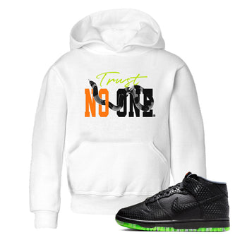 Dunk Mid Premium shirt to match jordans Trust No One sneaker tees Special Halloween Costume Dunk Mid Halloween SNRT Sneaker Tees Baby Toddler White 1 T-Shirt