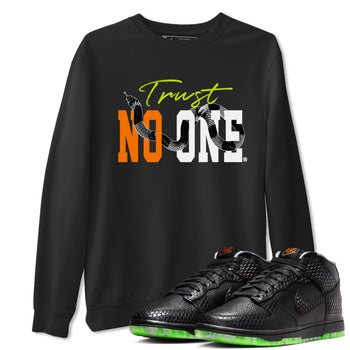 Dunk Mid Premium shirt to match jordans Trust No One sneaker tees Special Halloween Costume Dunk Mid Halloween SNRT Sneaker Tees Unisex Black 1 T-Shirt