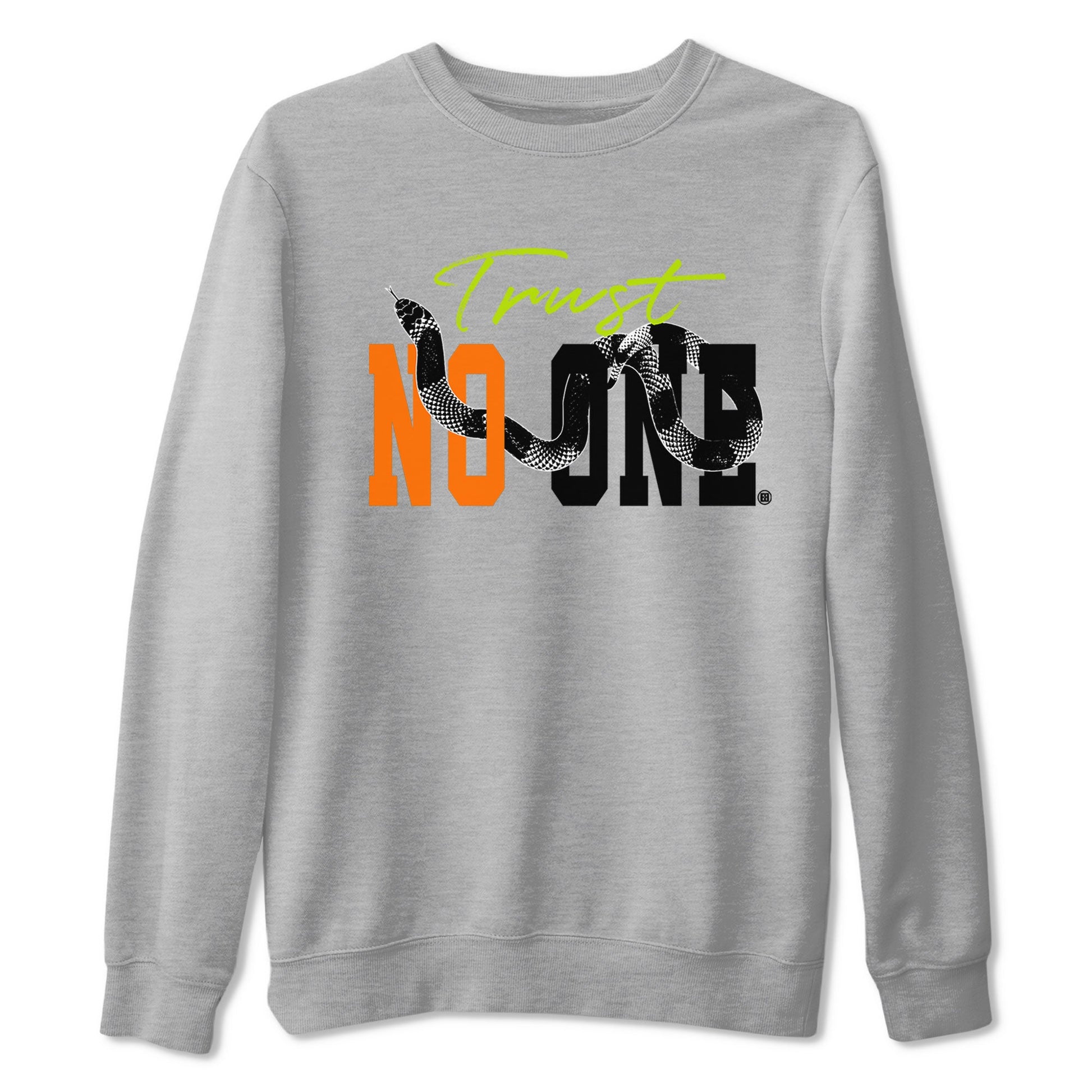 Dunk Mid Premium shirt to match jordans Trust No One sneaker tees Special Halloween Costume Dunk Mid Halloween SNRT Sneaker Tees Unisex Heather Grey 2 T-Shirt