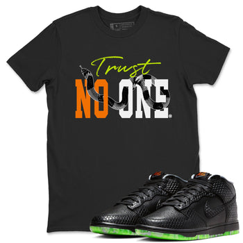 Dunk Mid Premium shirt to match jordans Trust No One sneaker tees Special Halloween Costume Dunk Mid Halloween SNRT Sneaker Tees Unisex Black 1 T-Shirt
