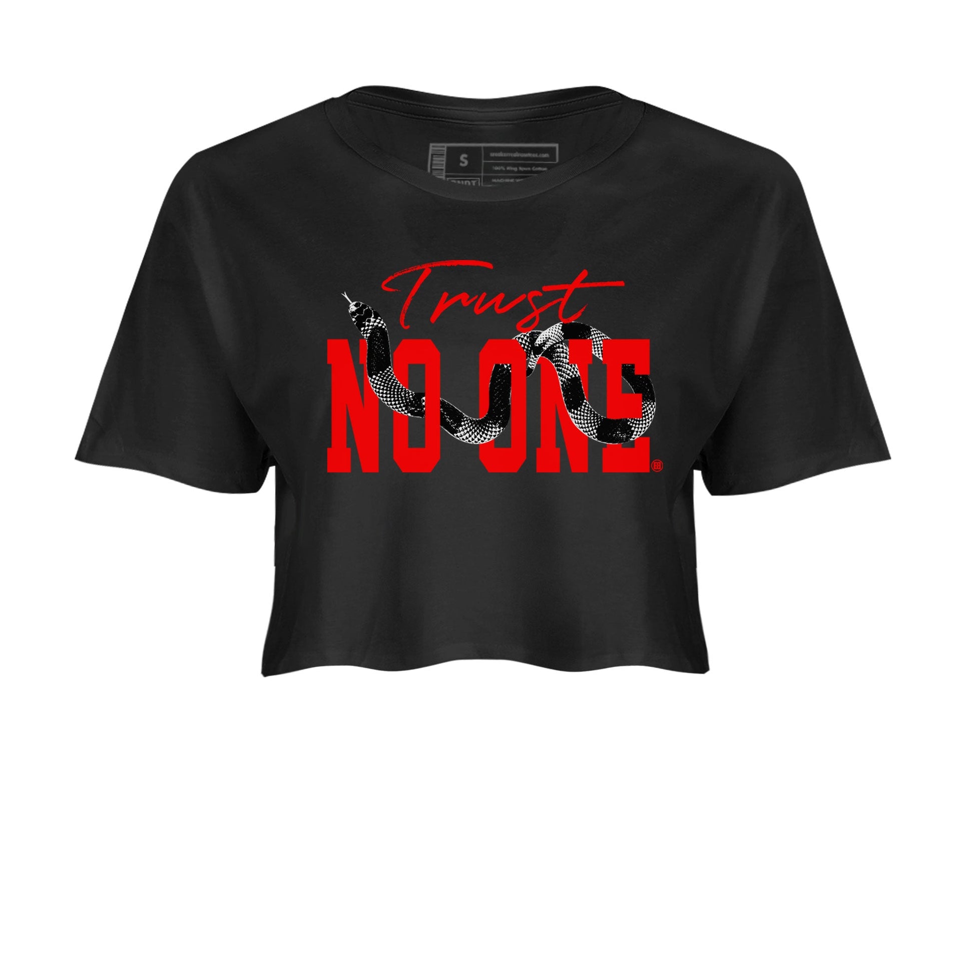Adidas Yeezy Boost 350 V2 Bred shirt to match jordans Trust No One sneaker tees Yeezy 350 Bred SNRT Sneaker Release Tees Black 2 Crop T-Shirt