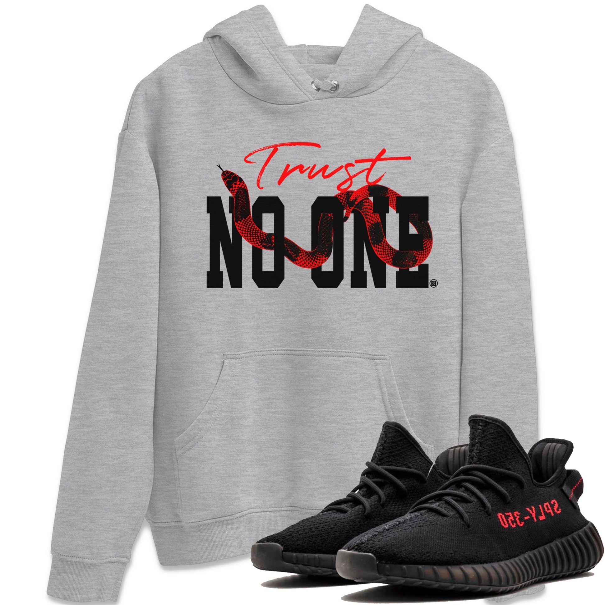 Adidas Yeezy Boost 350 V2 Bred shirt to match jordans Trust No One sneaker tees Yeezy 350 Bred SNRT Sneaker Release Tees Unisex Heather Grey 1 T-Shirt