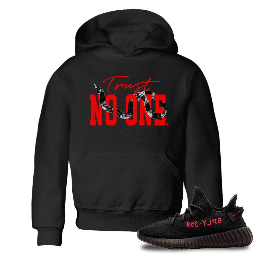 Adidas Yeezy Boost 350 V2 Bred shirt to match jordans Trust No One sneaker tees Yeezy 350 Bred SNRT Sneaker Release Tees Baby Toddler Black 1 T-Shirt