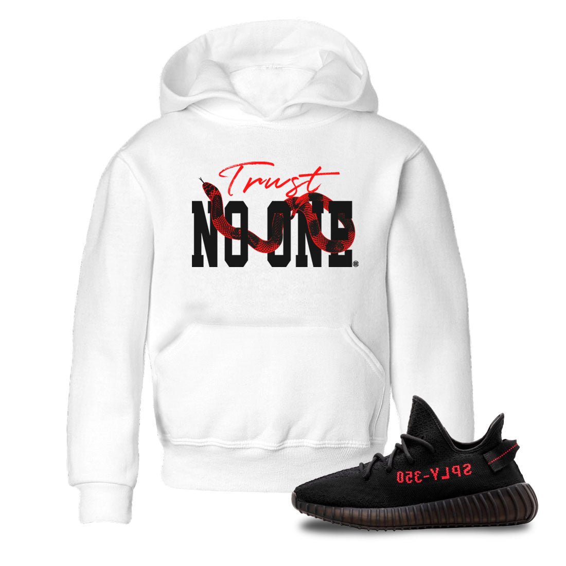 Adidas Yeezy Boost 350 V2 Bred shirt to match jordans Trust No One sneaker tees Yeezy 350 Bred SNRT Sneaker Release Tees Baby Toddler White 1 T-Shirt