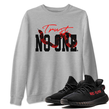 Adidas Yeezy Boost 350 V2 Bred shirt to match jordans Trust No One sneaker tees Yeezy 350 Bred SNRT Sneaker Release Tees Unisex Heather Grey 1 T-Shirt