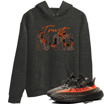 Yeezy Boost 350 Carbon Beluga shirt to match jordans Trust No One sneaker tees Yeezy 350 Carbon Beluga SNRT Sneaker Release Tees Crew Neck T-ShirtUnisex Charcoal Heather 1 T-Shirt