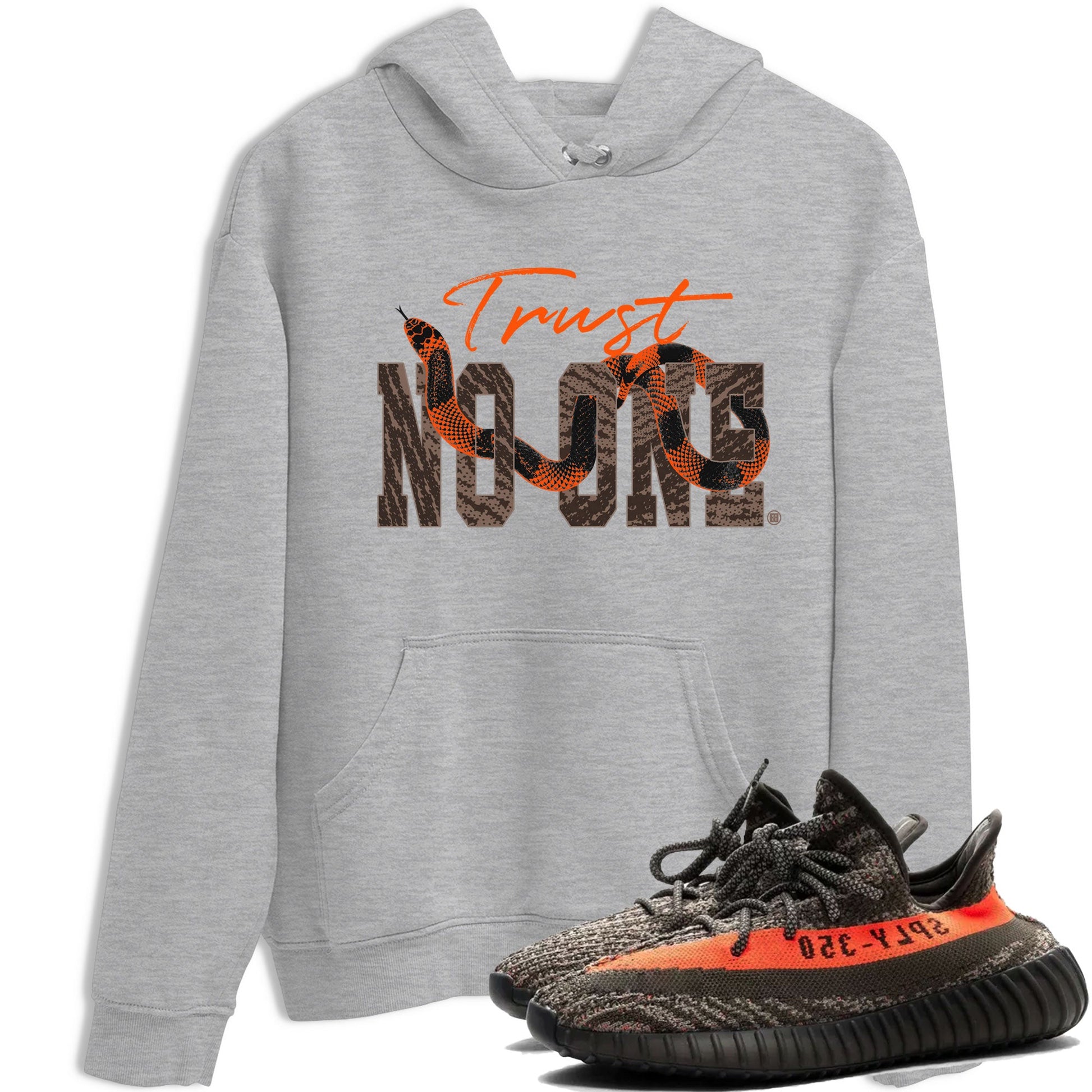 Yeezy Boost 350 Carbon Beluga shirt to match jordans Trust No One sneaker tees Yeezy 350 Carbon Beluga SNRT Sneaker Release Tees Crew Neck T-ShirtUnisex Heather Grey 1 T-Shirt