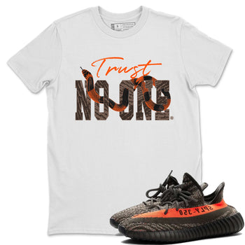 Yeezy Boost 350 Carbon Beluga shirt to match jordans Trust No One sneaker tees Yeezy 350 Carbon Beluga SNRT Sneaker Release Tees Crew Neck T-ShirtUnisex White 1 T-Shirt