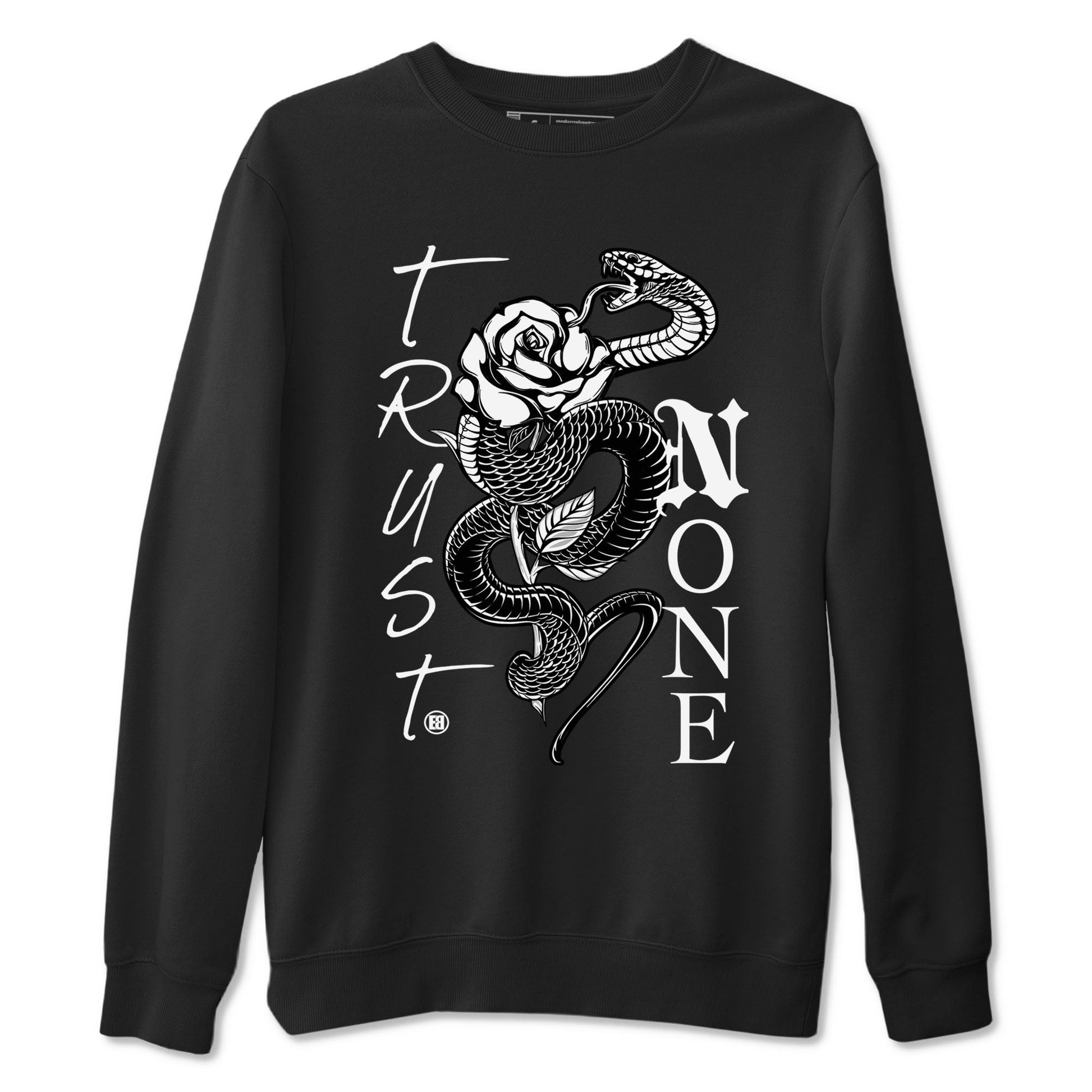 1s Black White shirt to match jordans Trust None sneaker tees Air Jordan 1 Black White SNRT Sneaker Release Tees unisex cotton Black 2 crew neck shirt