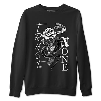 1s Black White shirt to match jordans Trust None sneaker tees Air Jordan 1 Black White SNRT Sneaker Release Tees unisex cotton Black 2 crew neck shirt