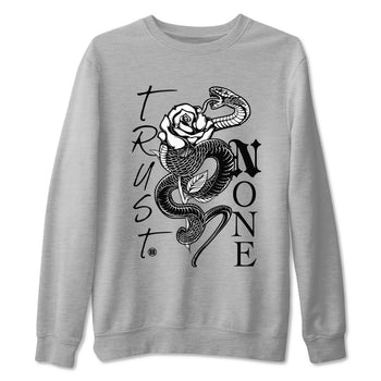 1s Black White shirt to match jordans Trust None sneaker tees Air Jordan 1 Black White SNRT Sneaker Release Tees unisex cotton Heather Grey 2 crew neck shirt