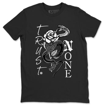 1s Black White shirt to match jordans Trust None sneaker tees Air Jordan 1 Black White SNRT Sneaker Release Tees unisex cotton Black 2 crew neck shirt
