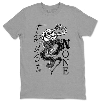 1s Black White shirt to match jordans Trust None sneaker tees Air Jordan 1 Black White SNRT Sneaker Release Tees unisex cotton Heather Grey 2 crew neck shirt
