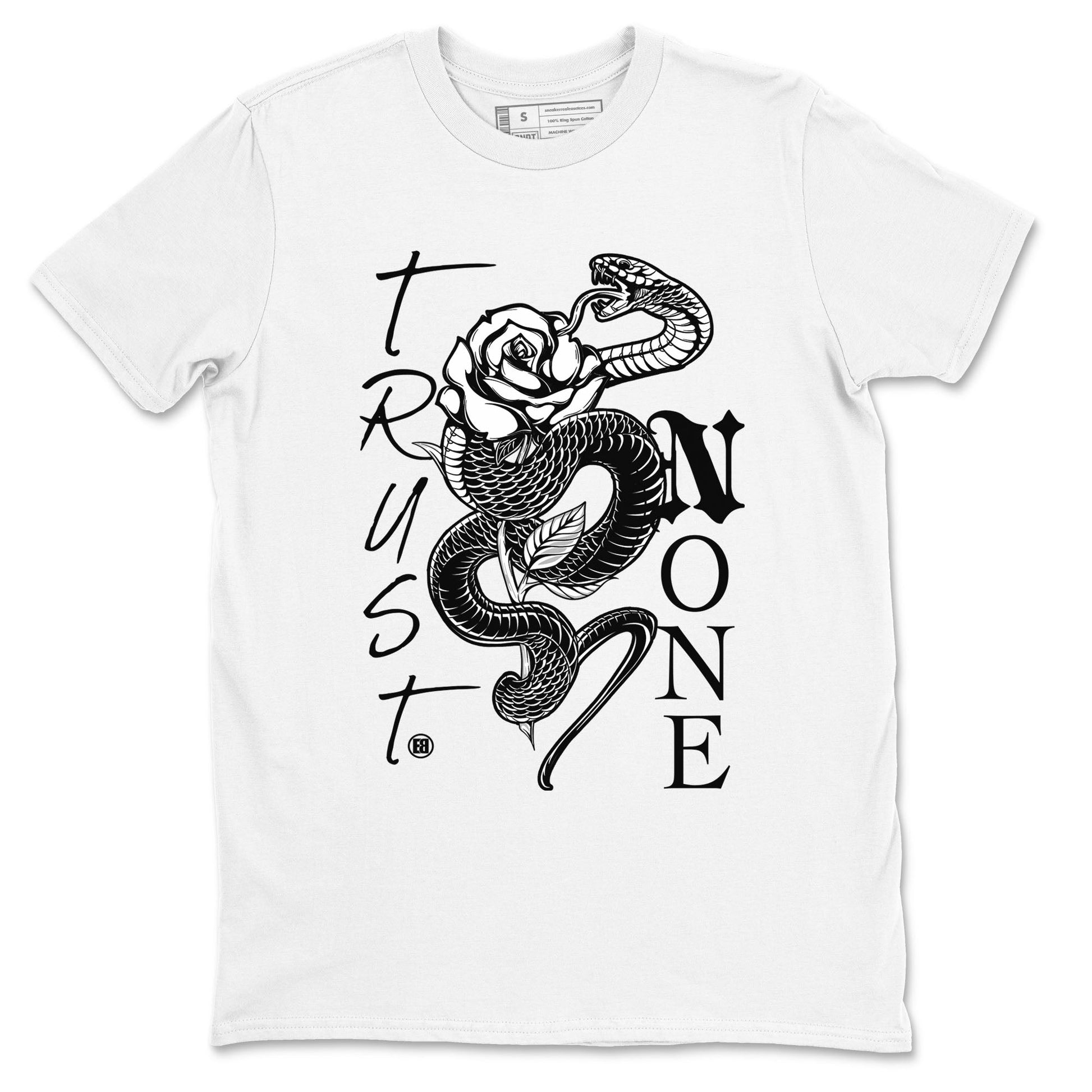 1s Black White shirt to match jordans Trust None sneaker tees Air Jordan 1 Black White SNRT Sneaker Release Tees unisex cotton White 2 crew neck shirt