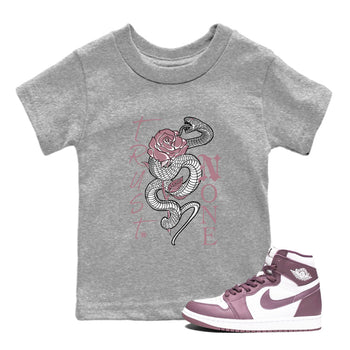 Air Jordan 1 High OG WMNS Mauve shirt to match jordans Trust None sneaker tees Air Jordan 1 Mauve SNRT Sneaker Release Tees Baby Toddler Heather Grey 1 T-Shirt