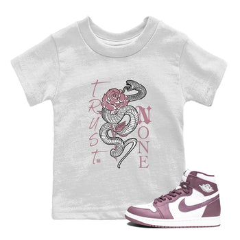 Air Jordan 1 High OG WMNS Mauve shirt to match jordans Trust None sneaker tees Air Jordan 1 Mauve SNRT Sneaker Release Tees Baby Toddler White 1 T-Shirt