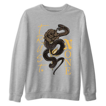 Air Jordan 1 Palomino shirt to match jordans Trust None sneaker tees Crew Neck Jordan 1 Retro High OG Palomino SNRT Sneaker Release Tees Unisex Casual Shirts Heather Grey 2 T-Shirt