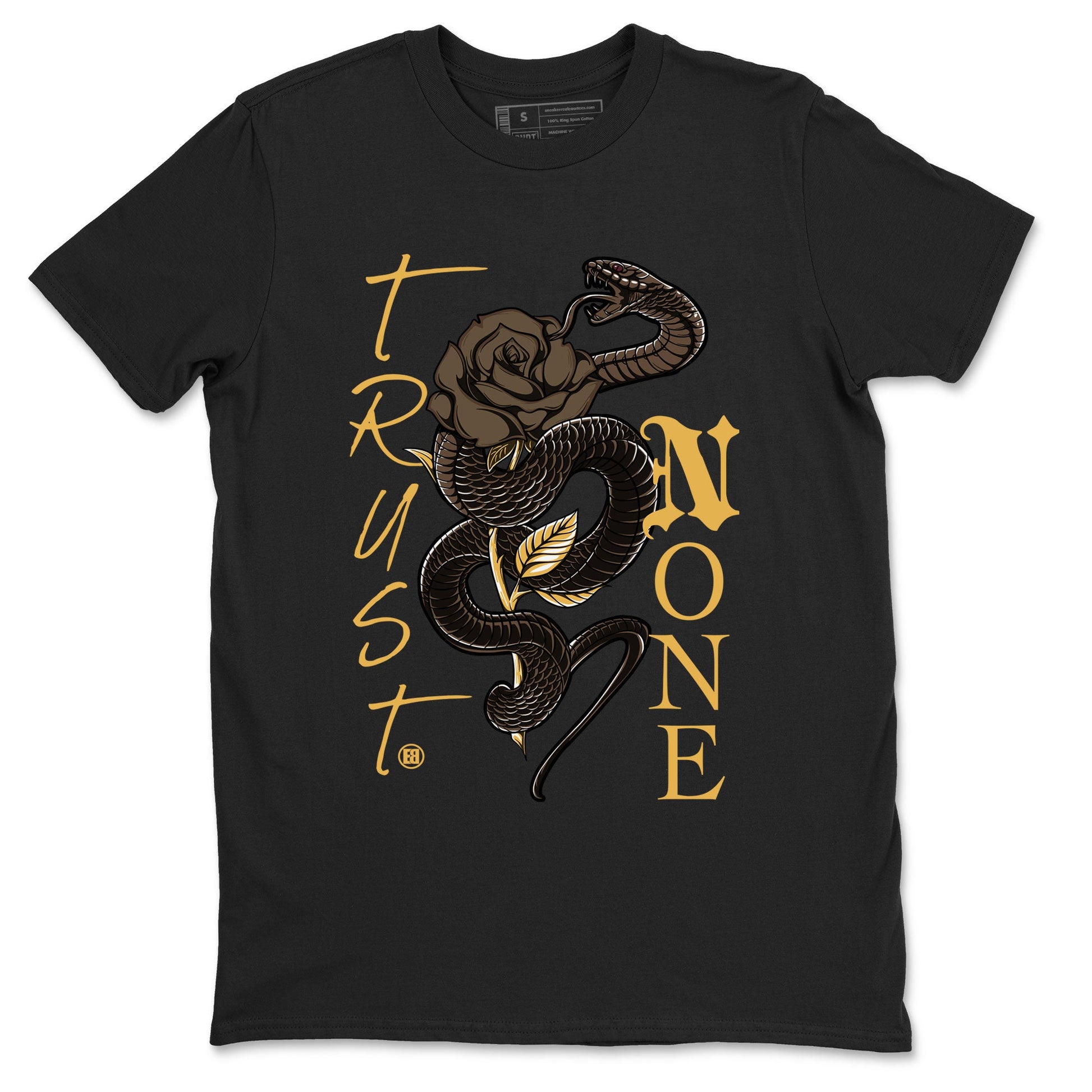 Air Jordan 1 Palomino shirt to match jordans Trust None sneaker tees Crew Neck Jordan 1 Retro High OG Palomino SNRT Sneaker Release Tees Unisex Casual Shirts Black 2 T-Shirt