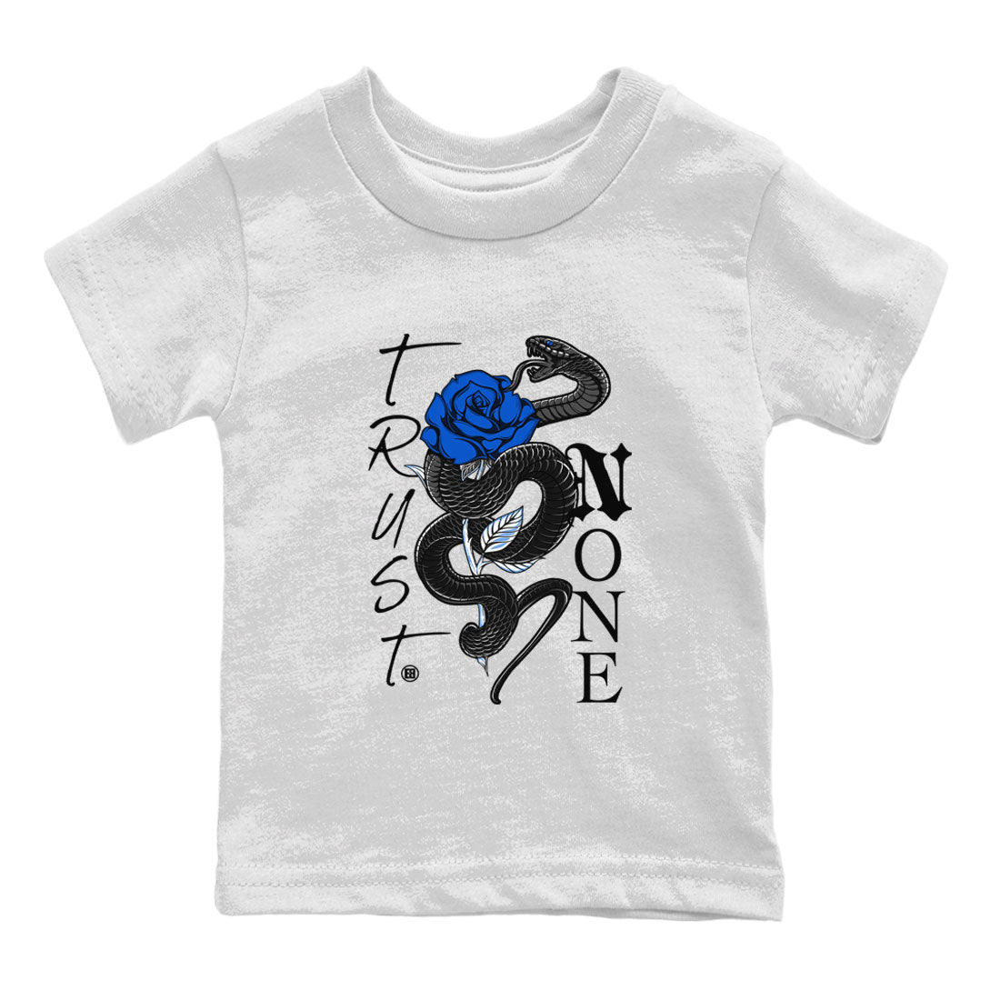 Air Jordan 1 Royal Reimagined shirt to match jordans Trust None sneaker tees Crew Neck Jordan 1 High OG Royal Reimagined SNRT Sneaker Release Tees Baby Toddler White 2 T-Shirt