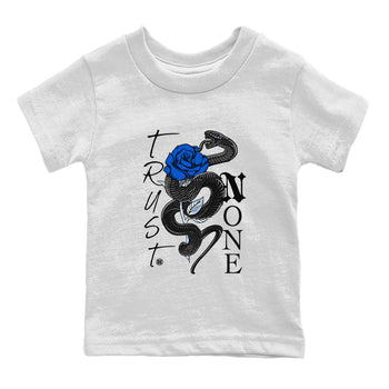 Air Jordan 1 Royal Reimagined shirt to match jordans Trust None sneaker tees Crew Neck Jordan 1 High OG Royal Reimagined SNRT Sneaker Release Tees Baby Toddler White 2 T-Shirt