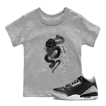 3s Green Glow shirt to match jordans Trust None sneaker tees Air Jordan 3 Green Glow SNRT sneaker release tees baby toddler Heather Grey 1 cotton Shirt