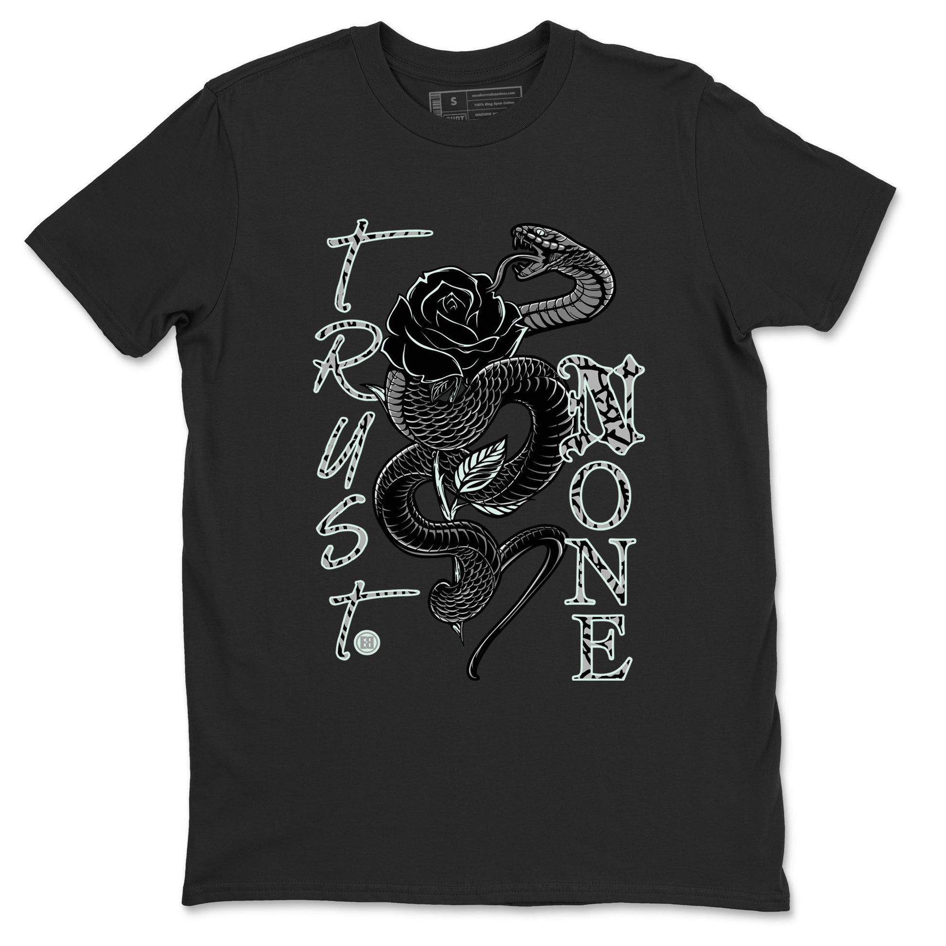 3s Green Glow shirt to match jordans Trust None sneaker tees Air Jordan 3 Green Glow SNRT Sneaker Release Tees unisex cotton Black 2 crew neck shirt