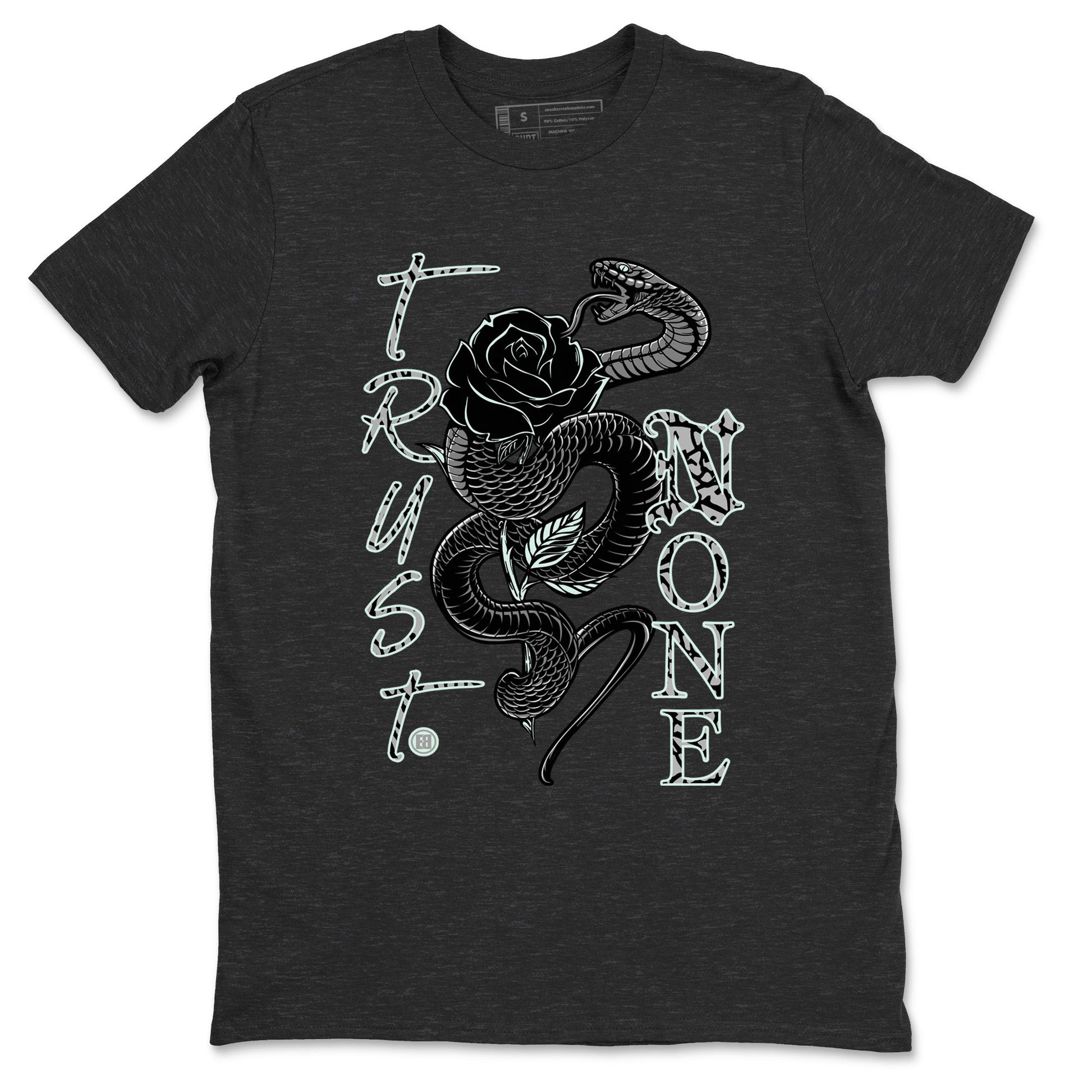 3s Green Glow shirt to match jordans Trust None sneaker tees Air Jordan 3 Green Glow SNRT Sneaker Release Tees unisex cotton Charcoal Heather 2 crew neck shirt