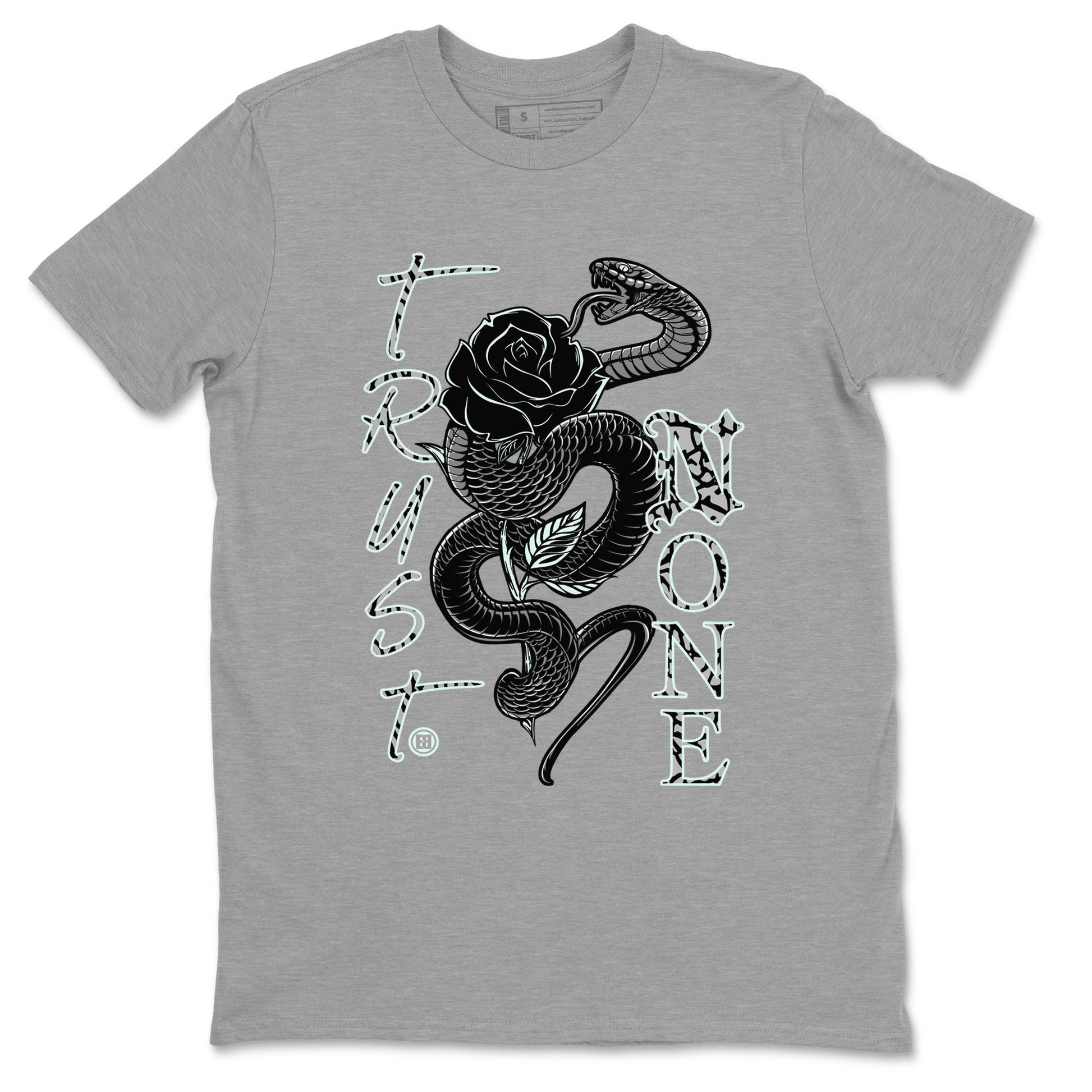 3s Green Glow shirt to match jordans Trust None sneaker tees Air Jordan 3 Green Glow SNRT Sneaker Release Tees unisex cotton Heather Grey 2 crew neck shirt