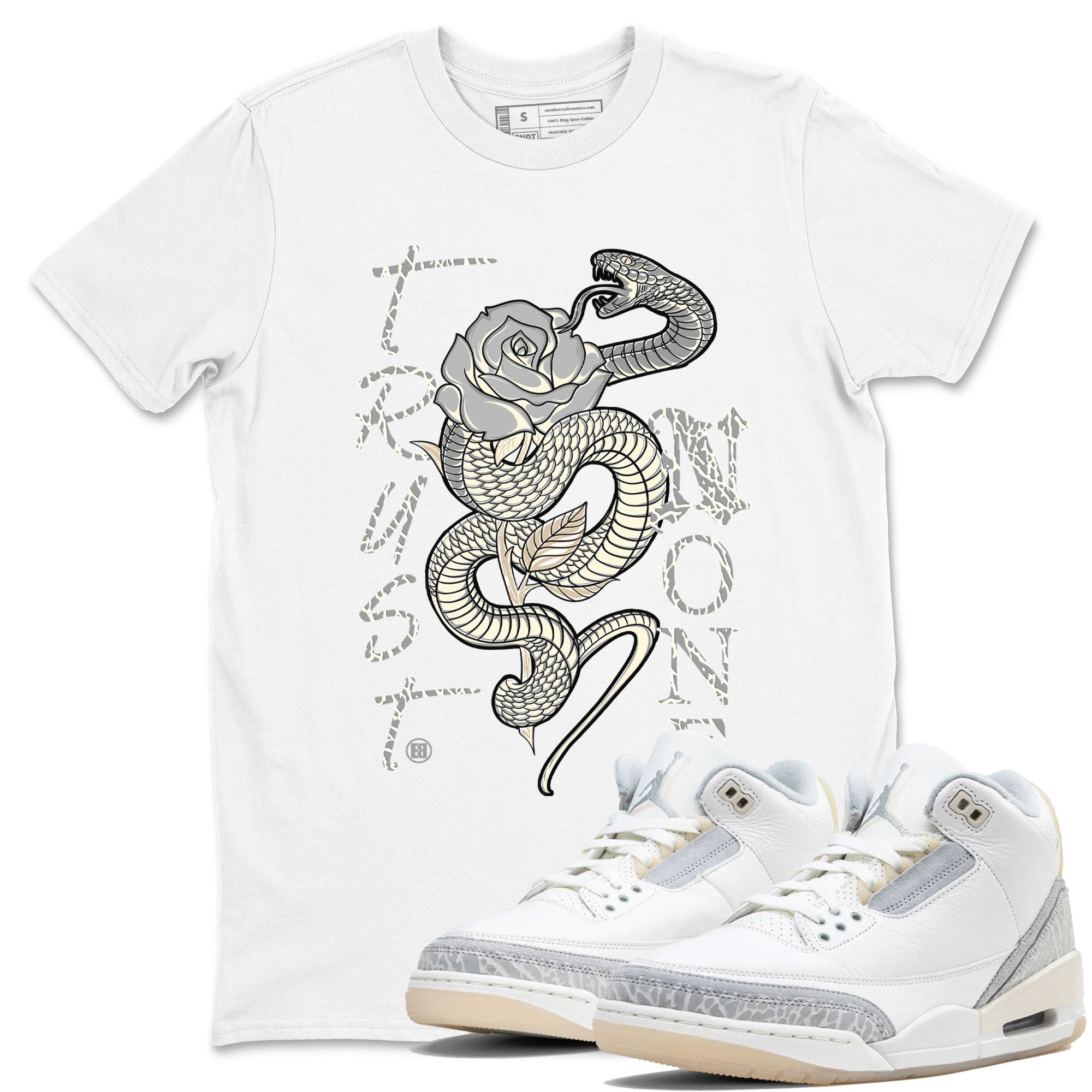 Air Jordan 3 Craft Ivory shirt to match jordans Trust None sneaker tees 3s Ivory SNRT Sneaker Release Tees unisex cotton White 1 crew neck shirt
