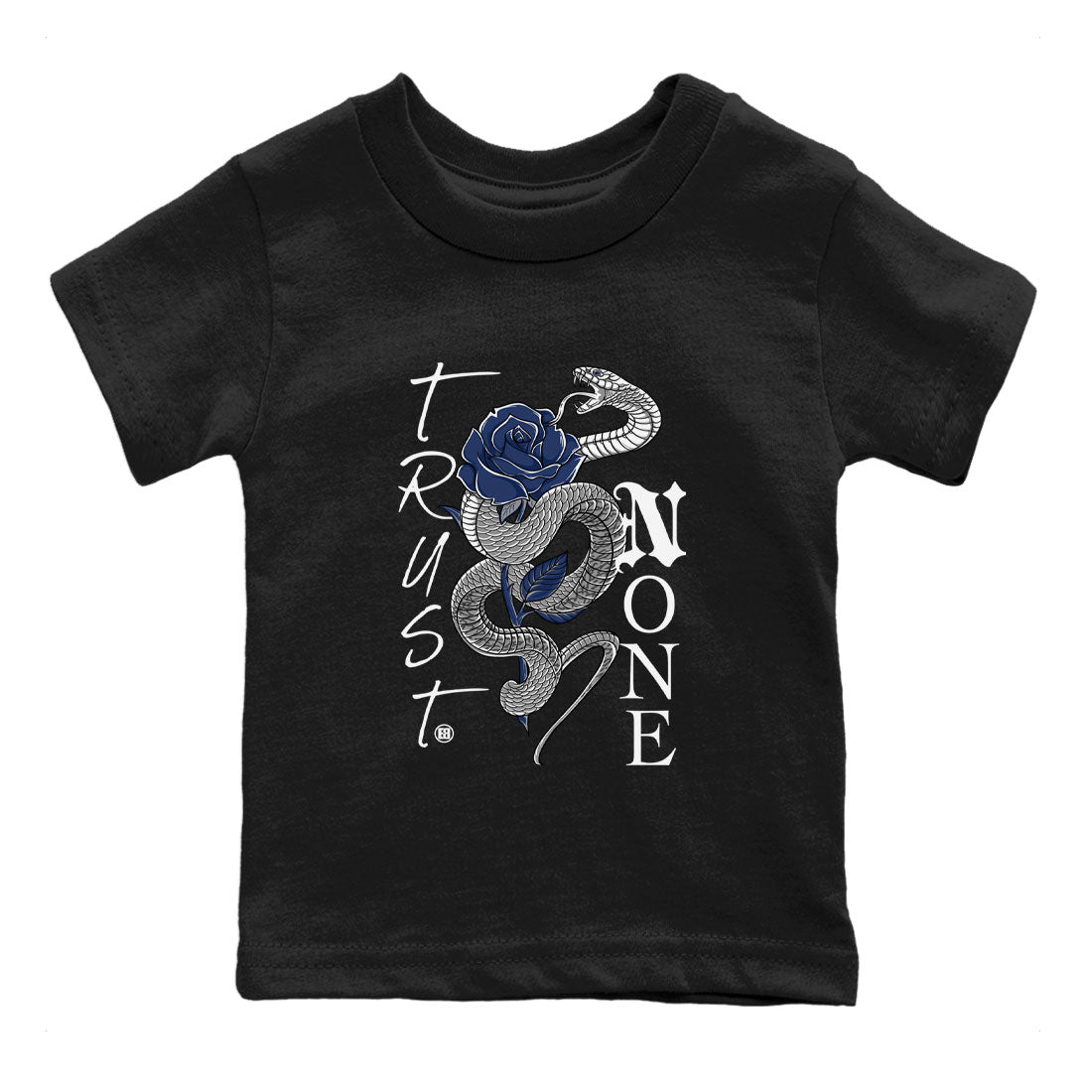 Air Jordan 3 Midnight Navy shirt to match jordans Trust None sneaker tees 3s Midnight Navy SNRT sneaker release tees baby toddler Black 2 cotton sneaker tee